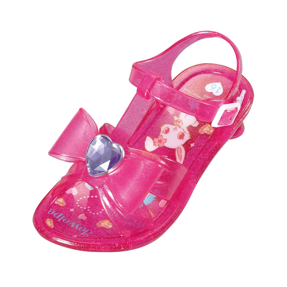 SA-9210 kid stipe slip-in shoes-Hello Kitty-saxe-18cm