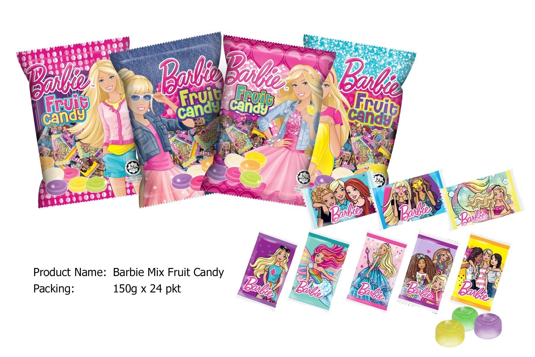 Kẹo Barbie Hương trái cây – Barbie Fruit candy