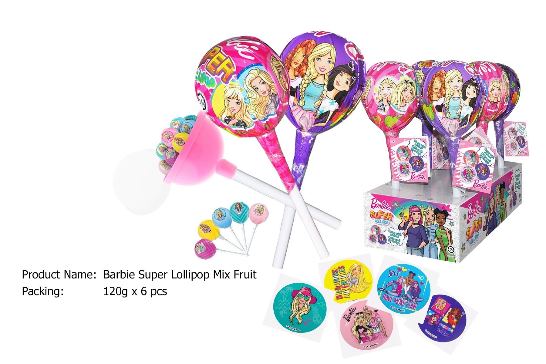 Kẹo mút Barbie khổng lồ – Barbie super Lollipop